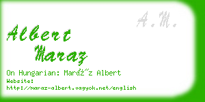 albert maraz business card